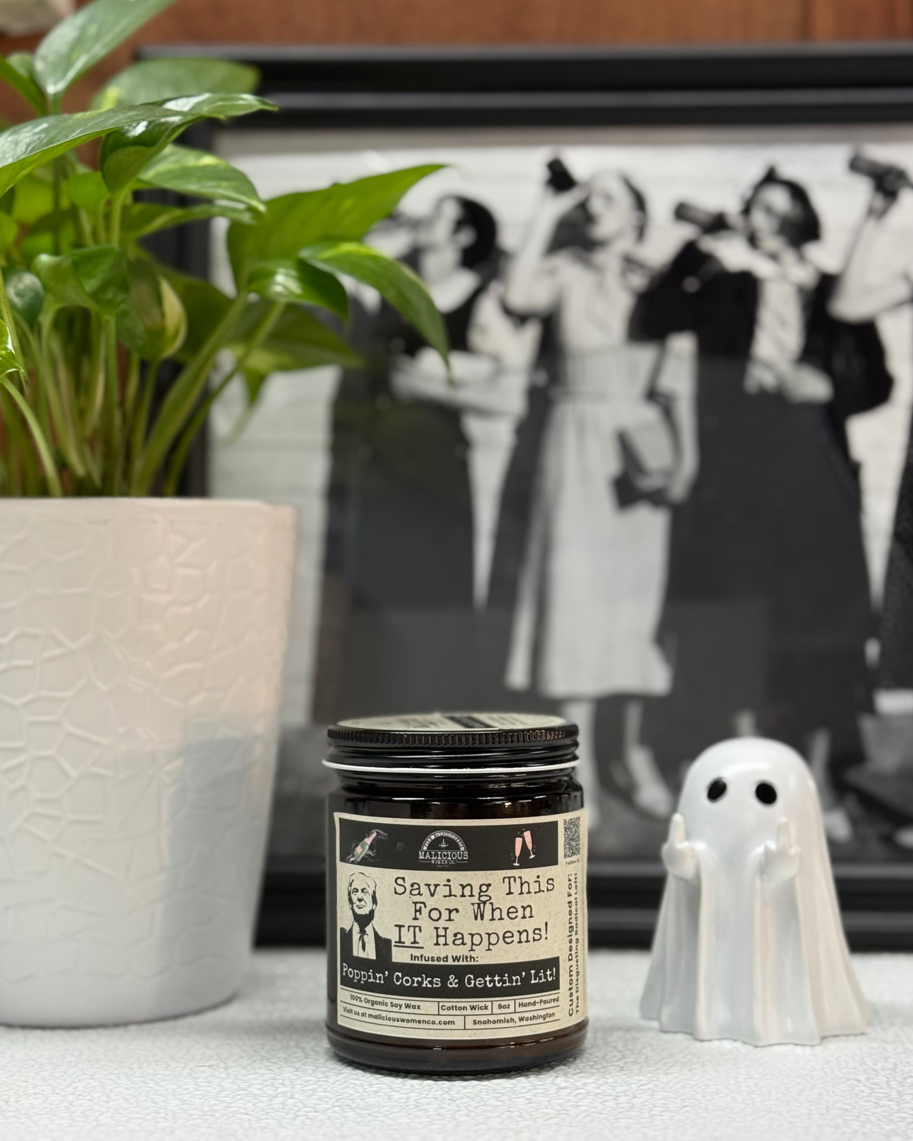 Saving This For Trump 9oz Political Candle Malicious Women Co