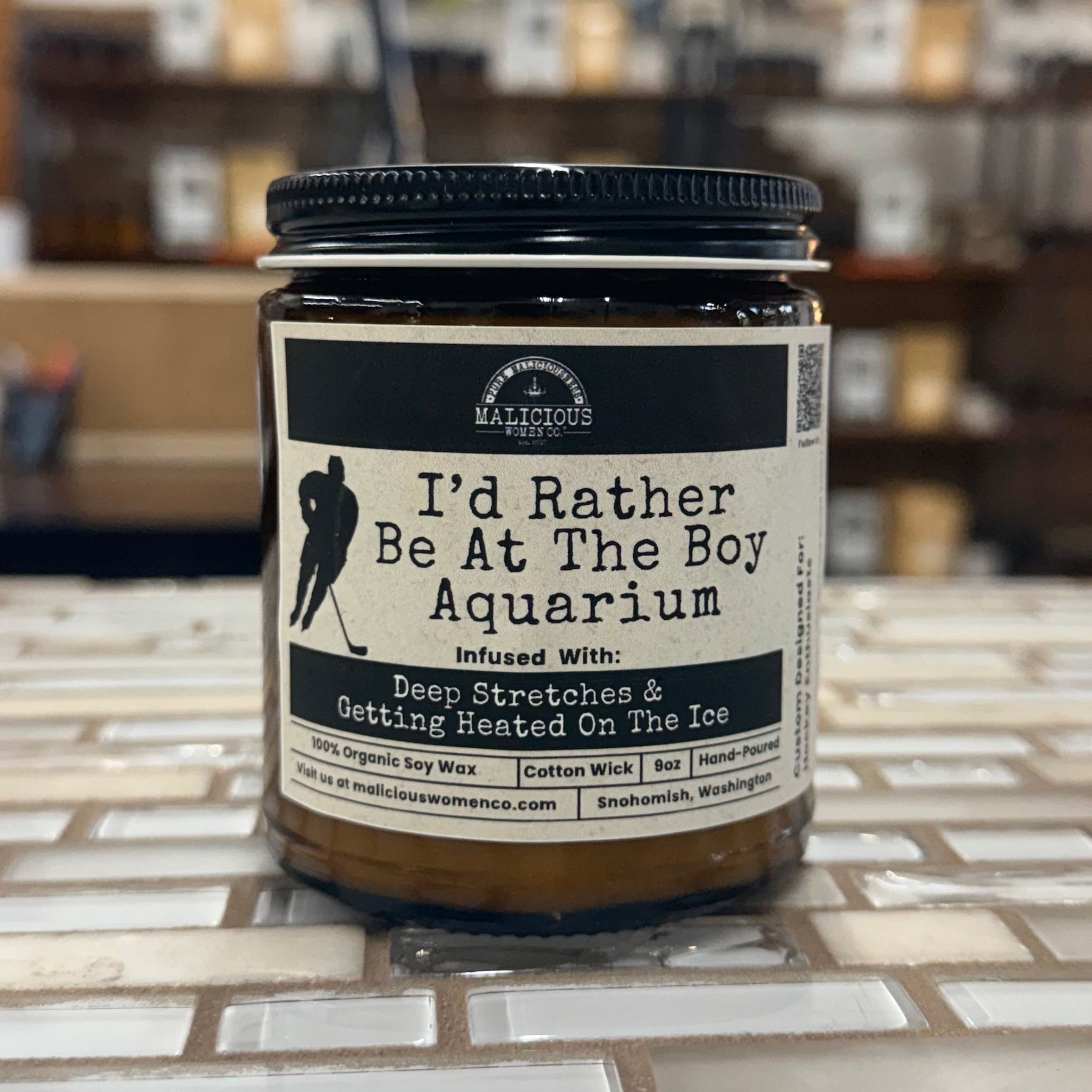 I'd Rather Be At The Boy Aquarium 9oz Soy Candle