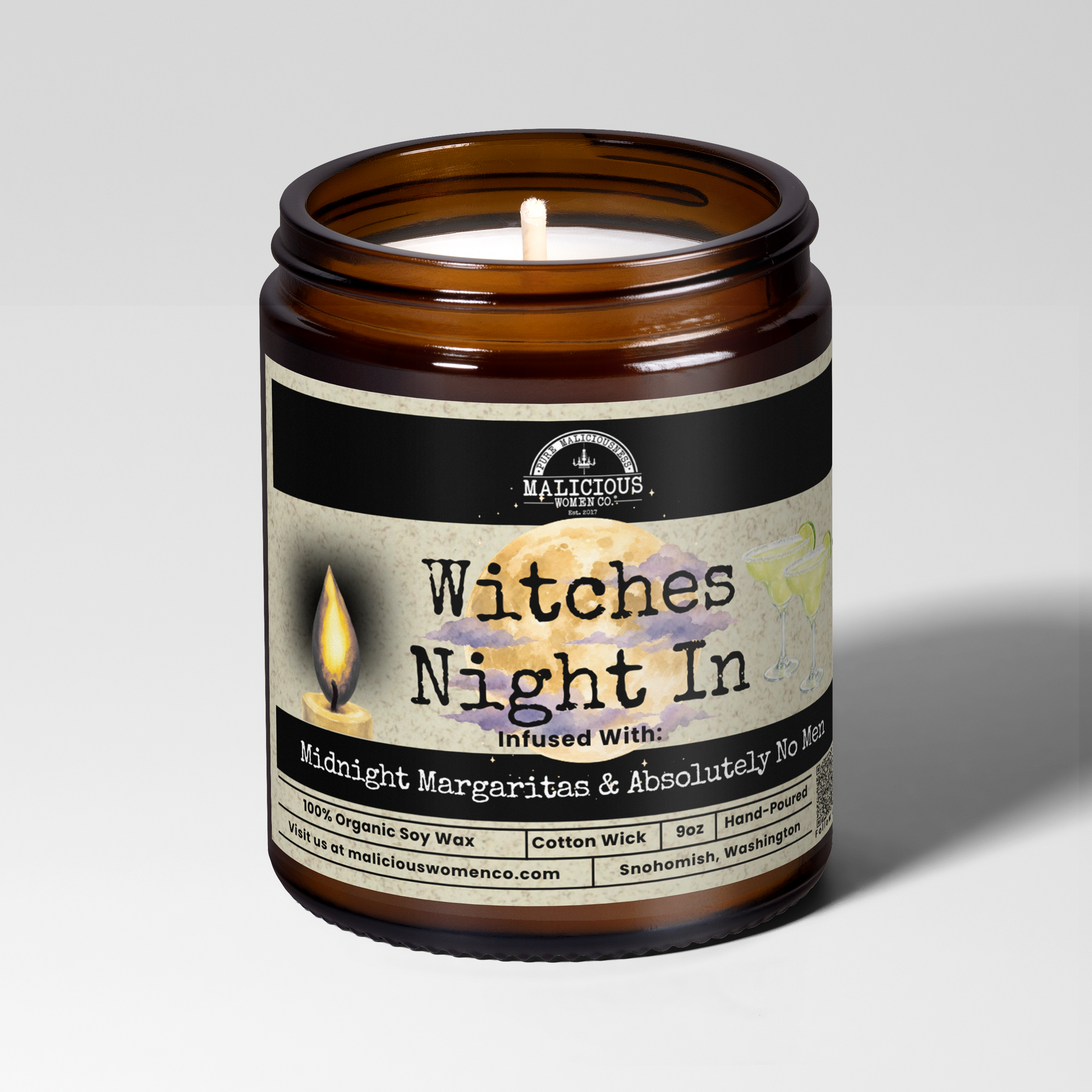 Witches Night In | Scent: Black Plum & Fig | 9oz Seasonal Candle | Malicious Women Co