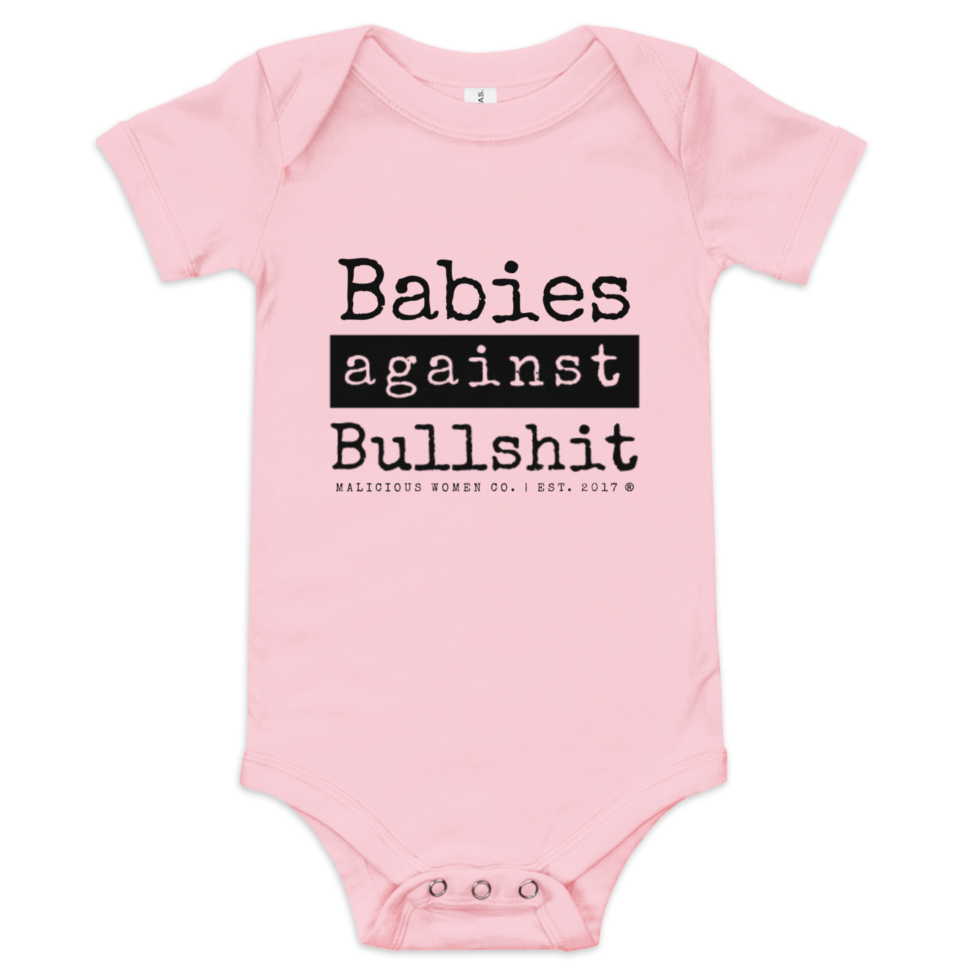 Babies Against Bullshit Colored Onesie