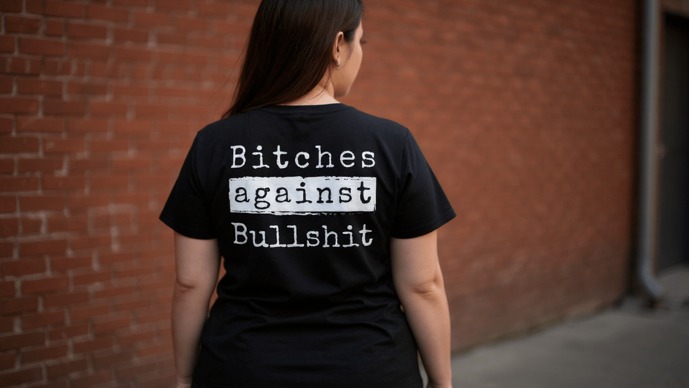 Bitches Against Bullshit Crew T-Shirt - Black - Malicious Women Co. - Apparel
