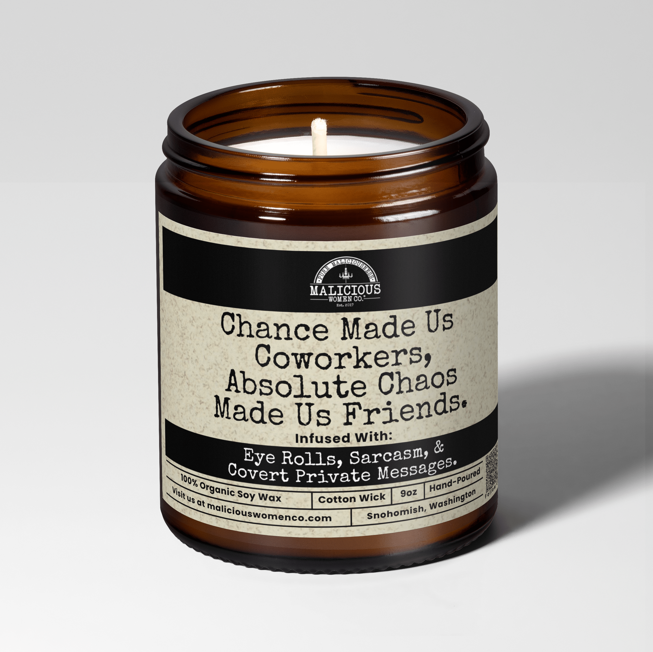 Chance Made Us Co-workers | Scent: Take A Hike | 9oz Work Candle | Malicious Women Co - Malicious Women Co.-Candle