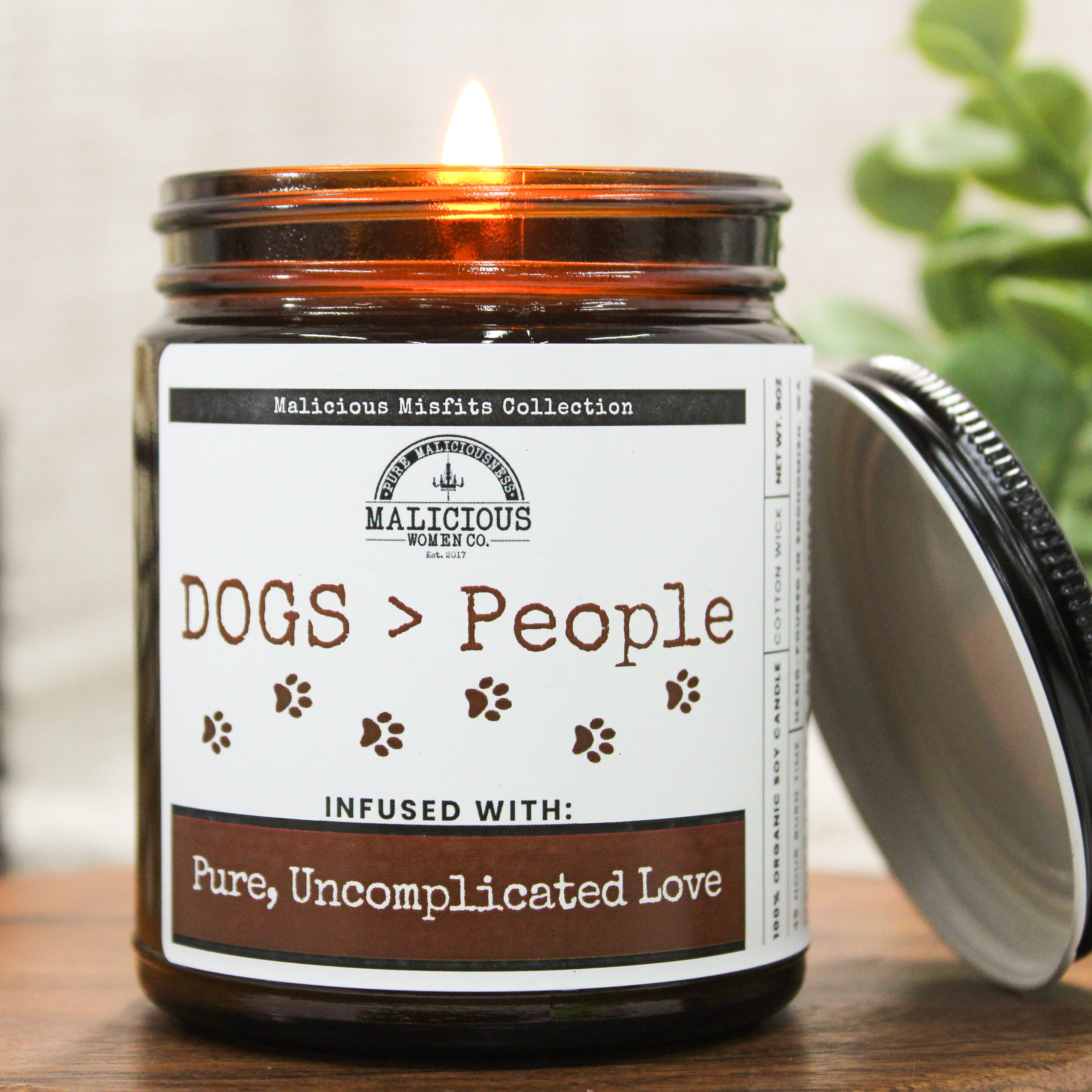 Malicious Women Candle Co.-Non Toxic Candles- Dogs Over People