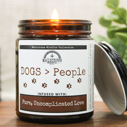 Malicious Women Candle Co.-Non Toxic Candles- Dogs Over People