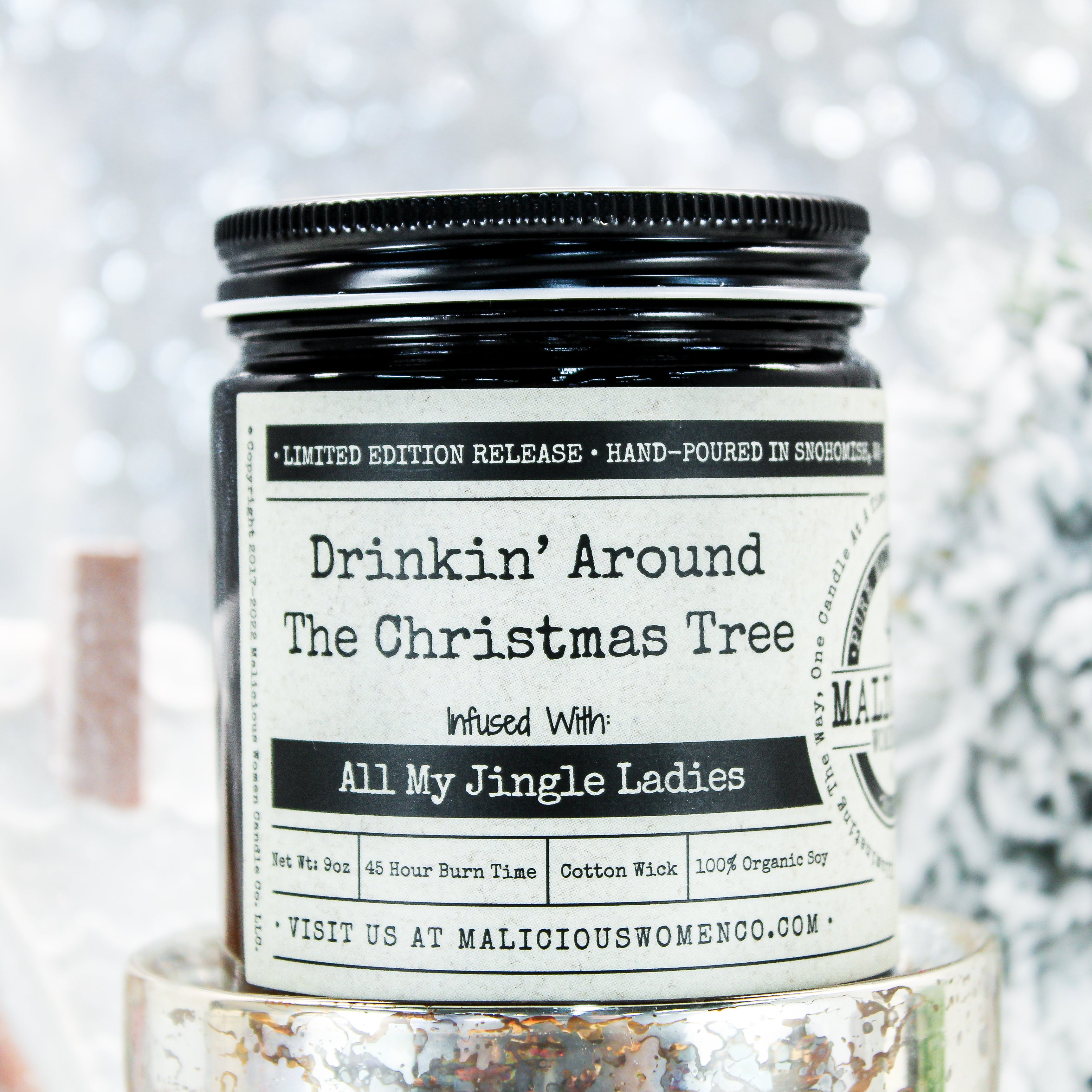 Malicious Women Candle CO. Best Scented Candles-Drinking Around The Christmas Tree