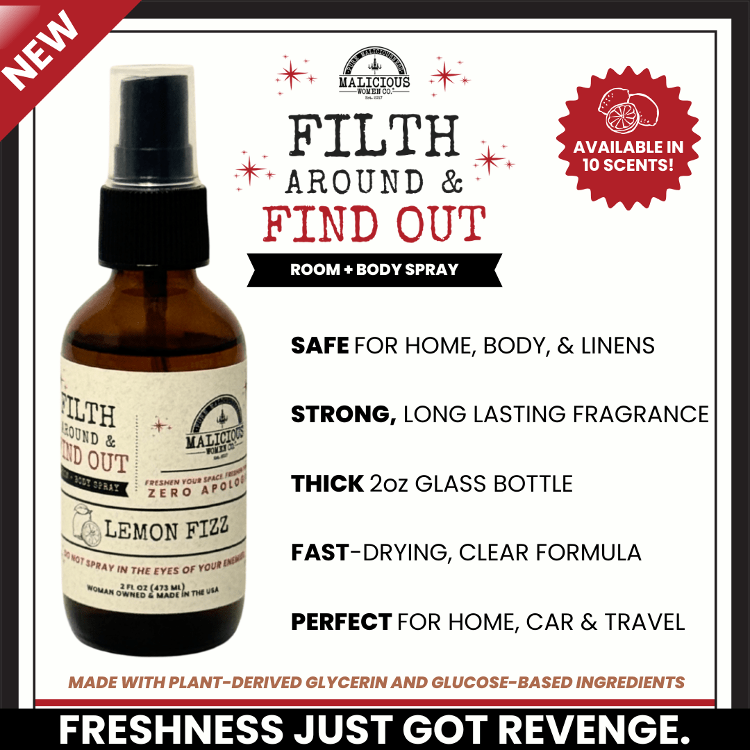 FAFO 2fl oz Glass Bottle Room/ Linen/ Body Spray - Select Your Scent - Malicious Women Co. -Household Cleaner