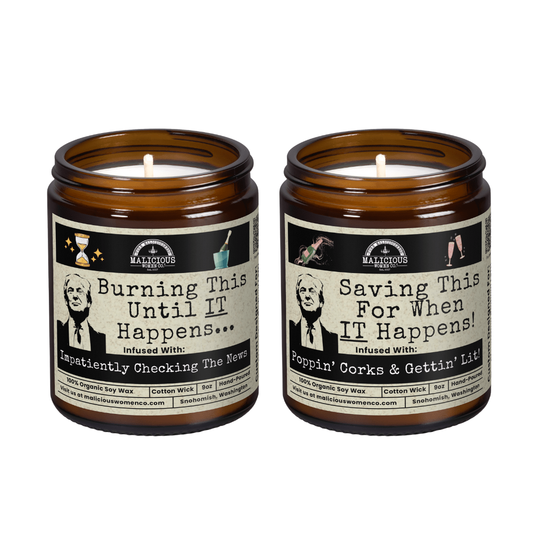 For Trump Bundle | 2-9oz Soy Political Candles | Malicious Women Co. - Malicious Women Co. -Candle