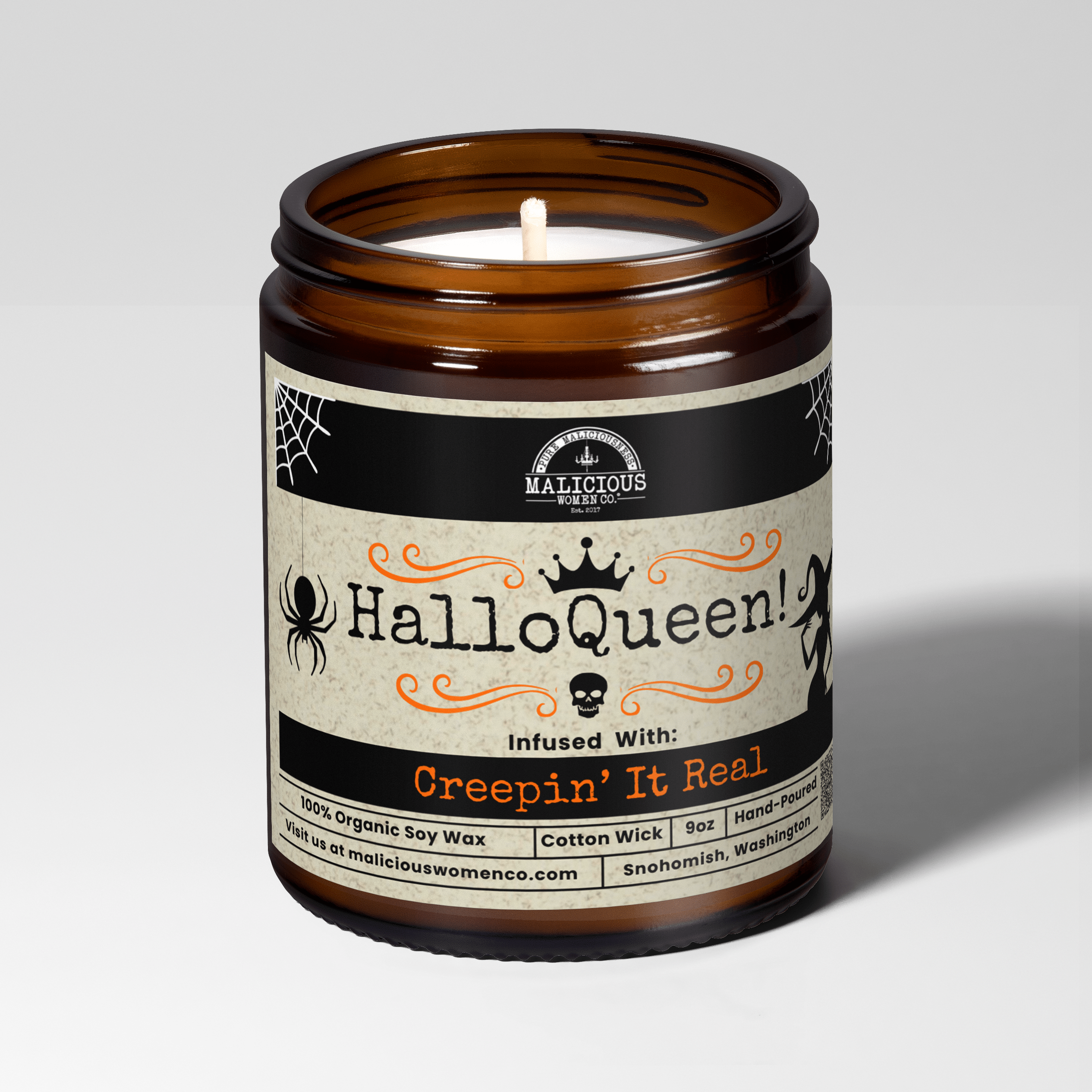 HalloQueen | 9oz Seasonal Candle | Malicious Women Co - Malicious Women Co. -Candle