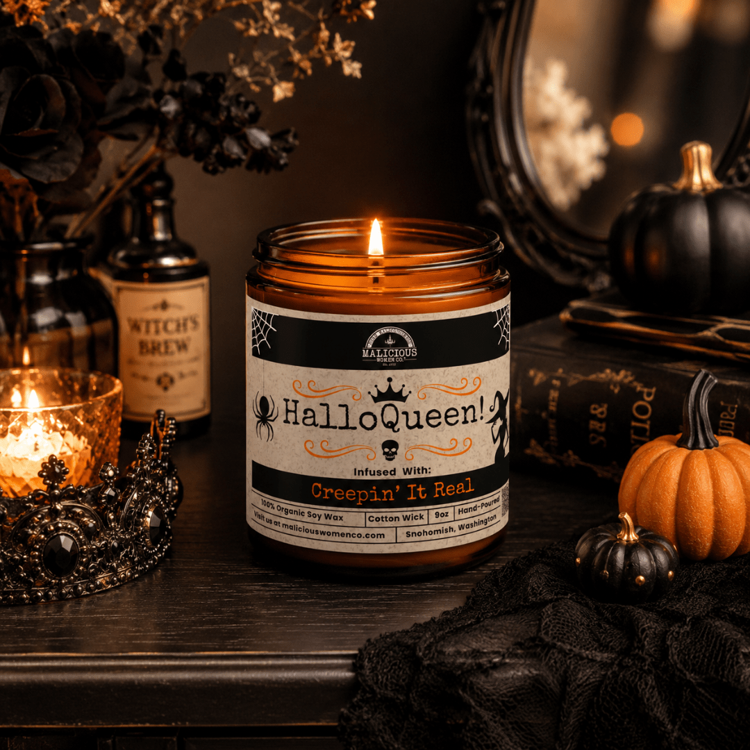 HalloQueen | 9oz Seasonal Candle | Malicious Women Co - Malicious Women Co. -Candle