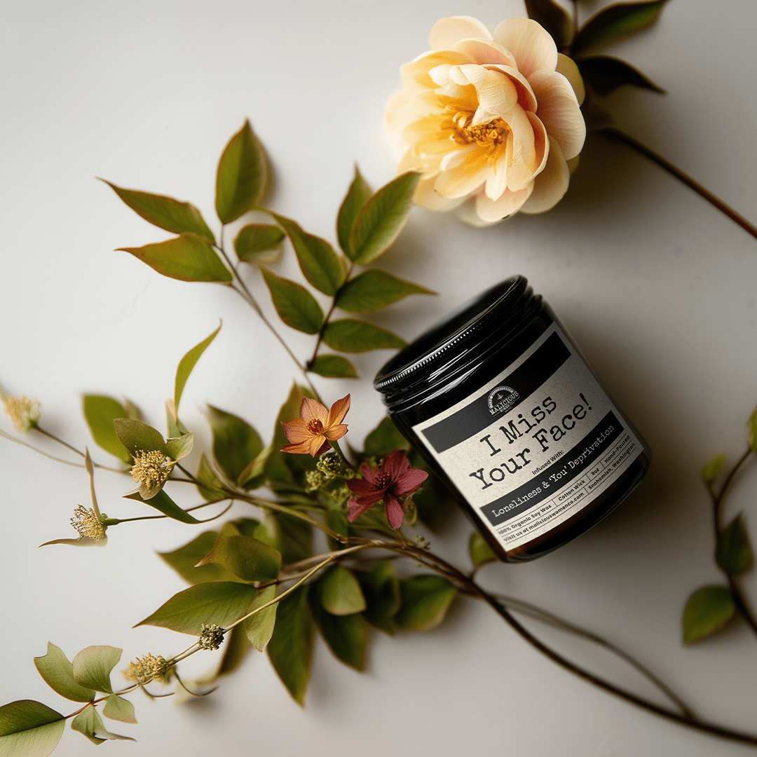 I Miss Your Face! | Scent: Berry Bellini | 9oz Bestie Candle | Malicious Women Co - Malicious Women Co. -Candle