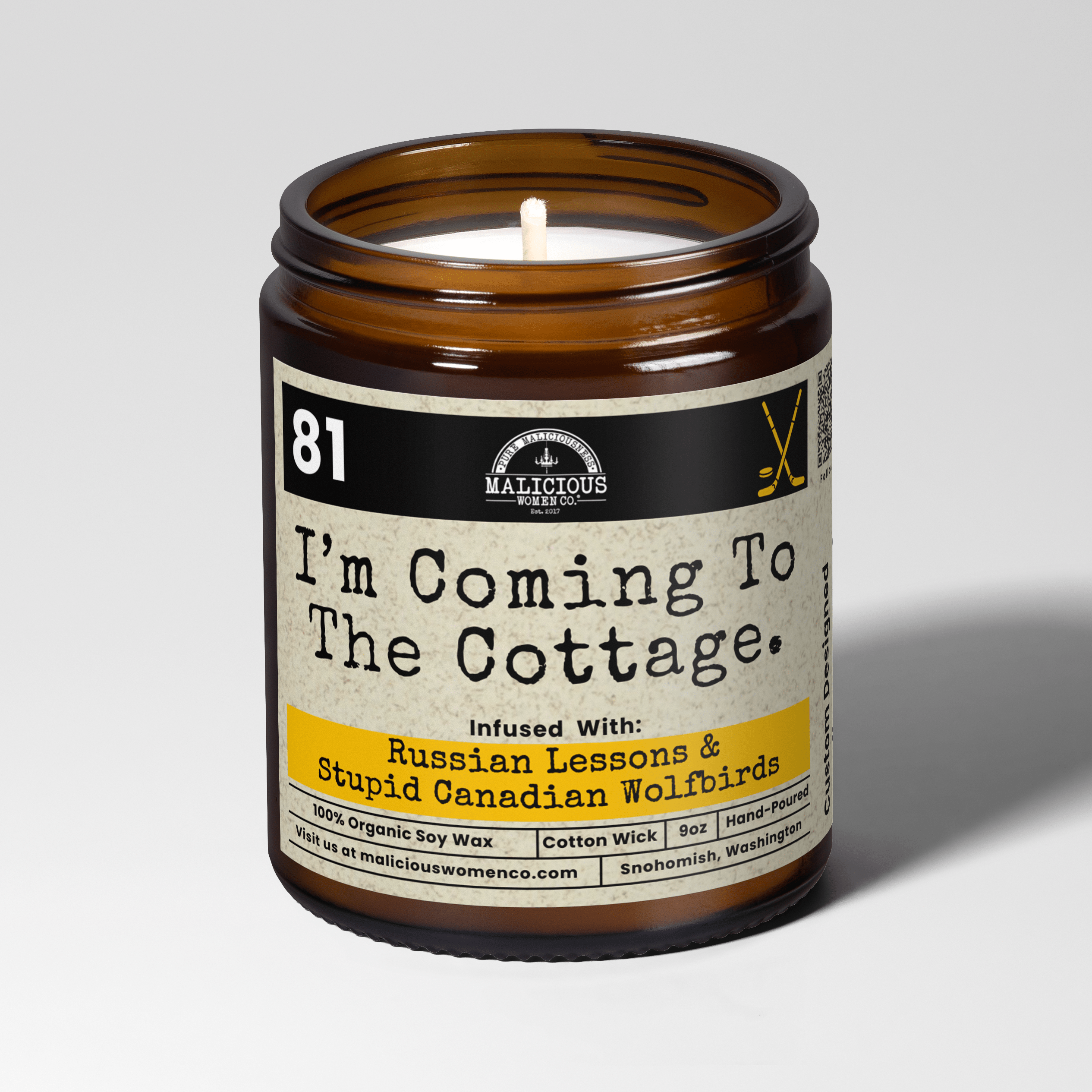 I'm Coming To The Cottage 9oz Soy Candle - Malicious Women Co. - Candle