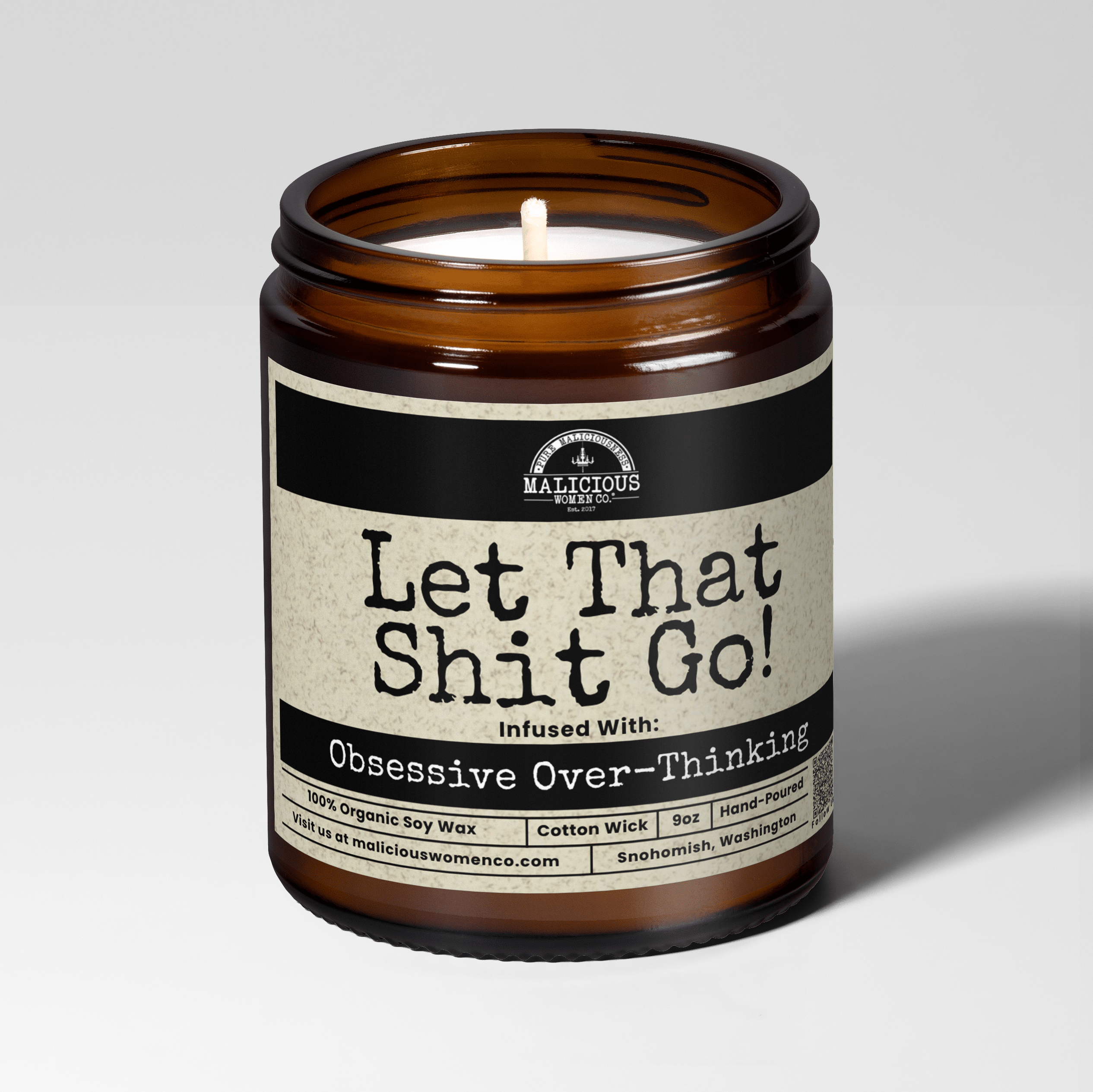 Let That Sh*t Go | Scent: Citron & Stone | 9oz Mental Health Candle | Malicious Women Co - Malicious Women Co.-Candle