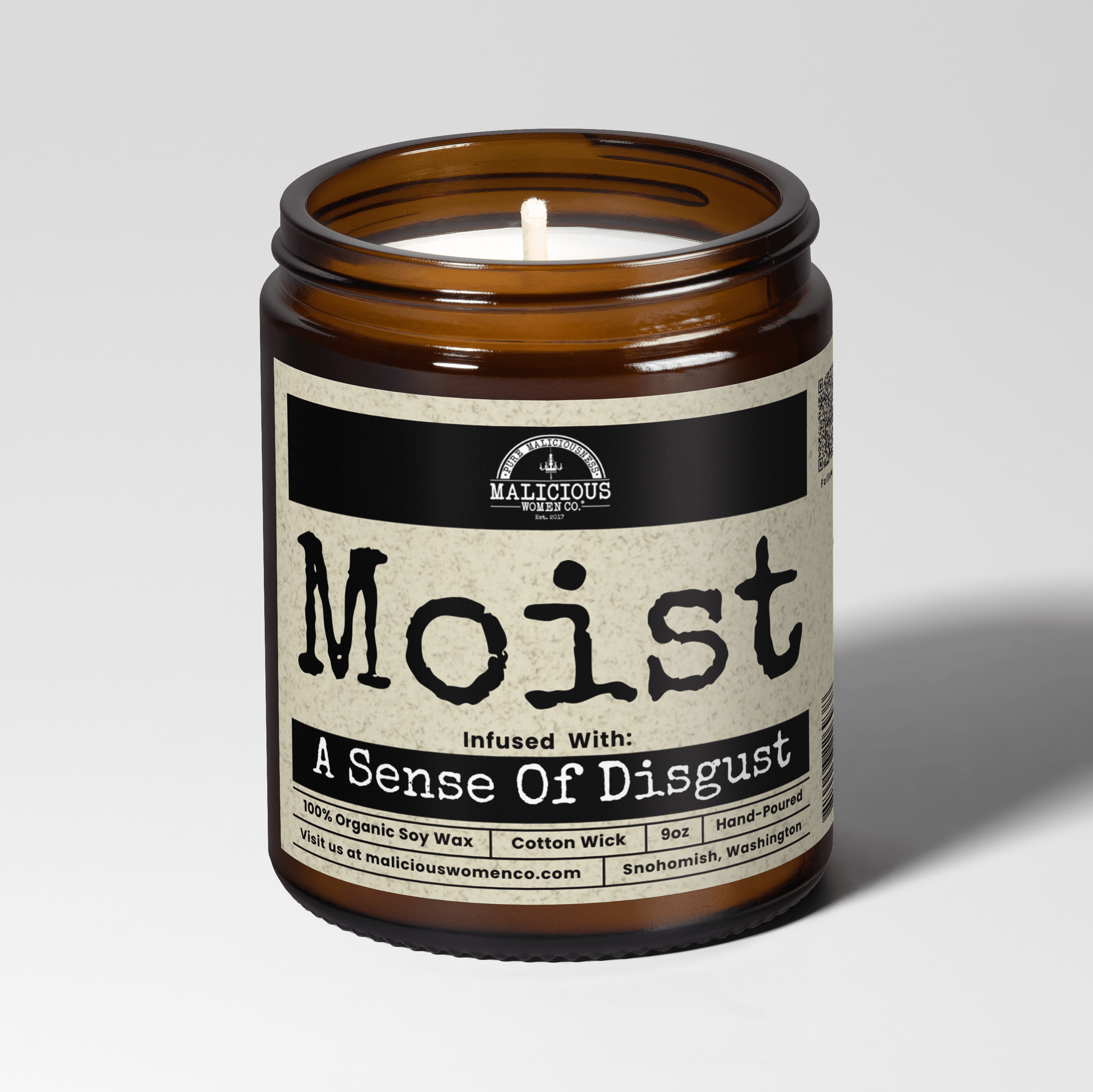 Moist | Scent: Take A Hike | 9oz Funny Candle | Malicious Women Co - Malicious Women Co. -Candle