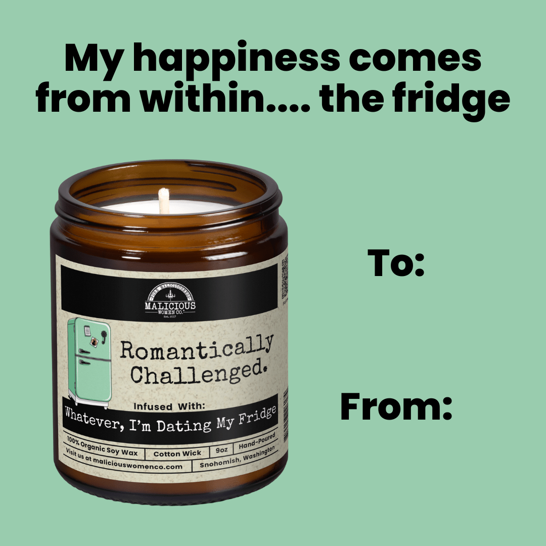 Romantically Challenged 9oz Soy Candle - Malicious Women Co. - Candle