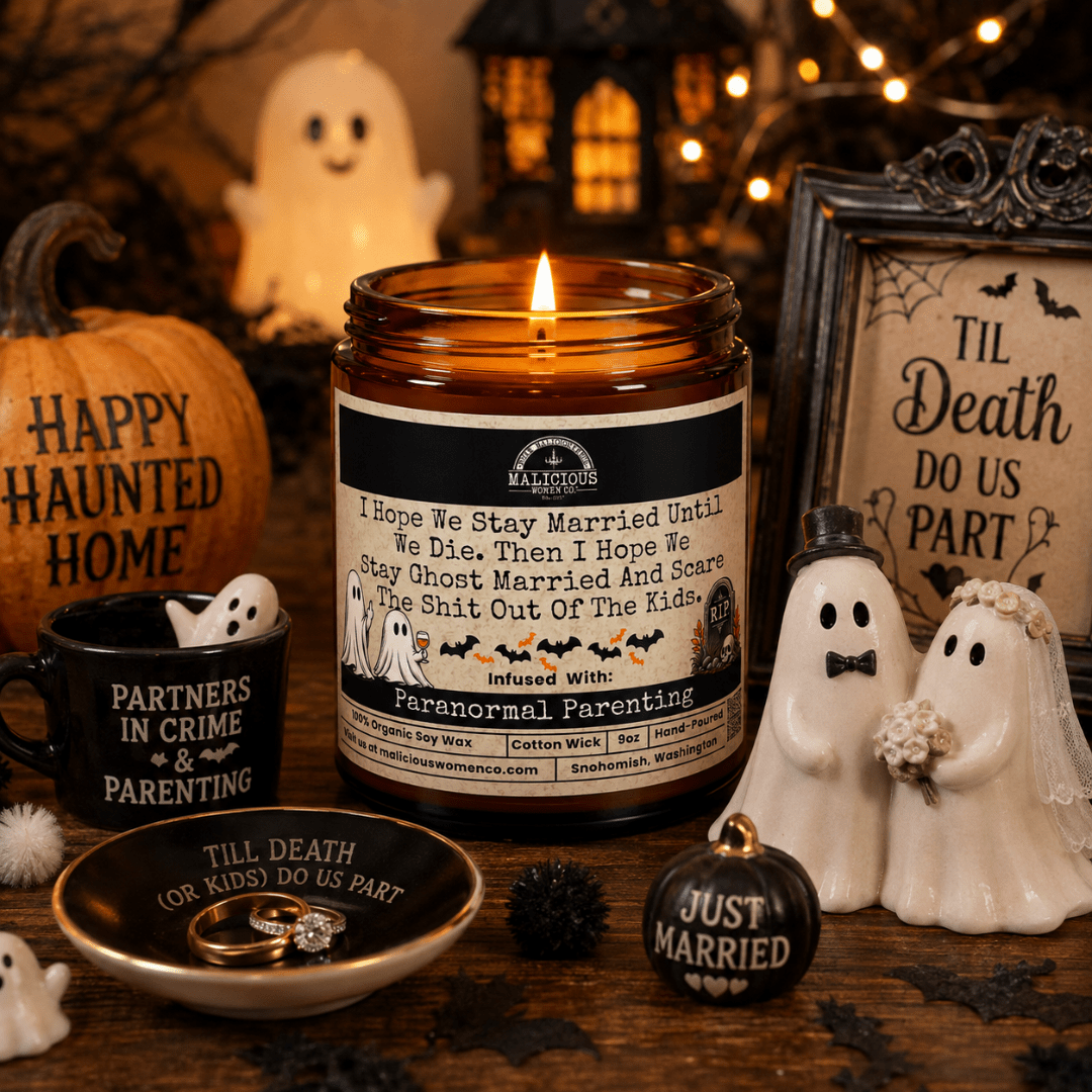 Stay Ghost Married | 9oz Seasonal Candle | Malicious Women Co - Malicious Women Co. -Candle