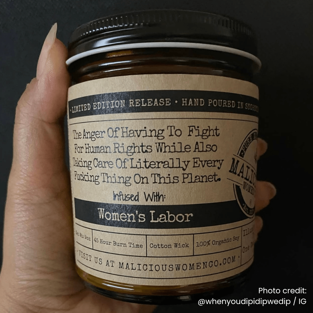 The Anger Of Having To Fight For Human Rights 9oz Political Candle Malicious Women Co - Malicious Women Co. - Candles