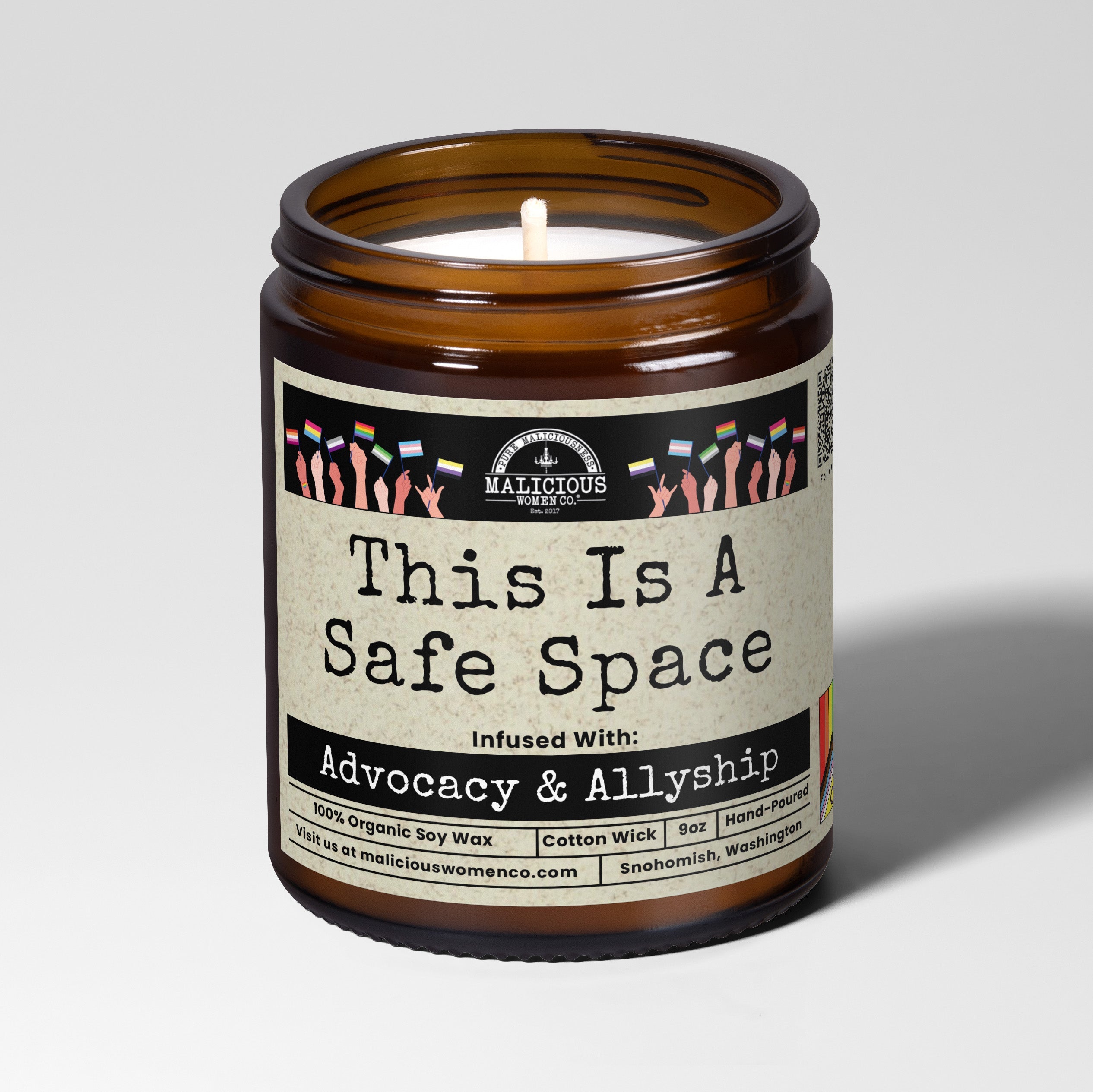This Is A Safe Space | 9oz Funny Candle | Malicious Women Co - Malicious Women Co.-Candle