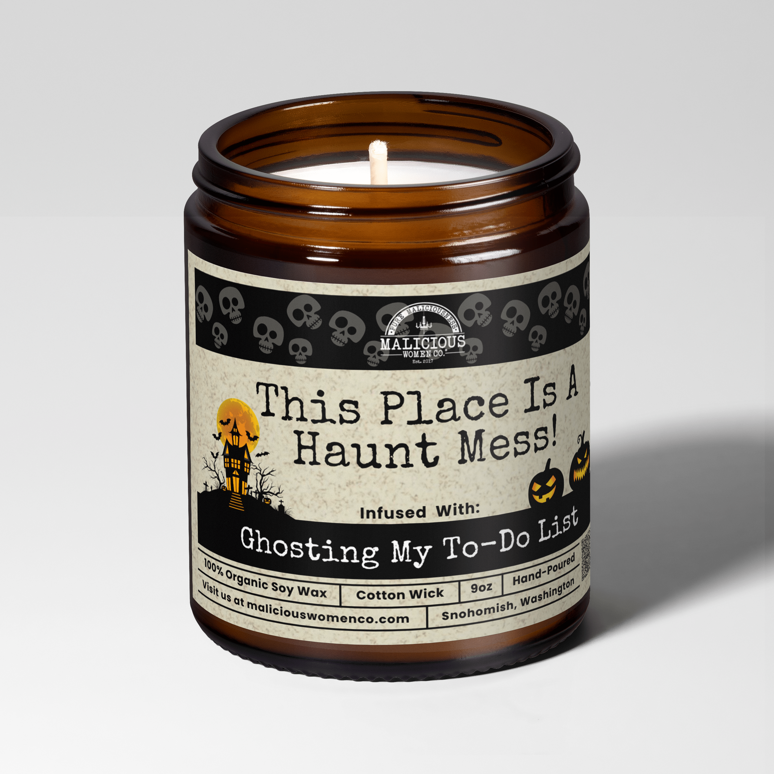 This Place Is A Haunt Mess | 9oz Seasonal Candle | Malicious Women Co - Malicious Women Co. -Candle