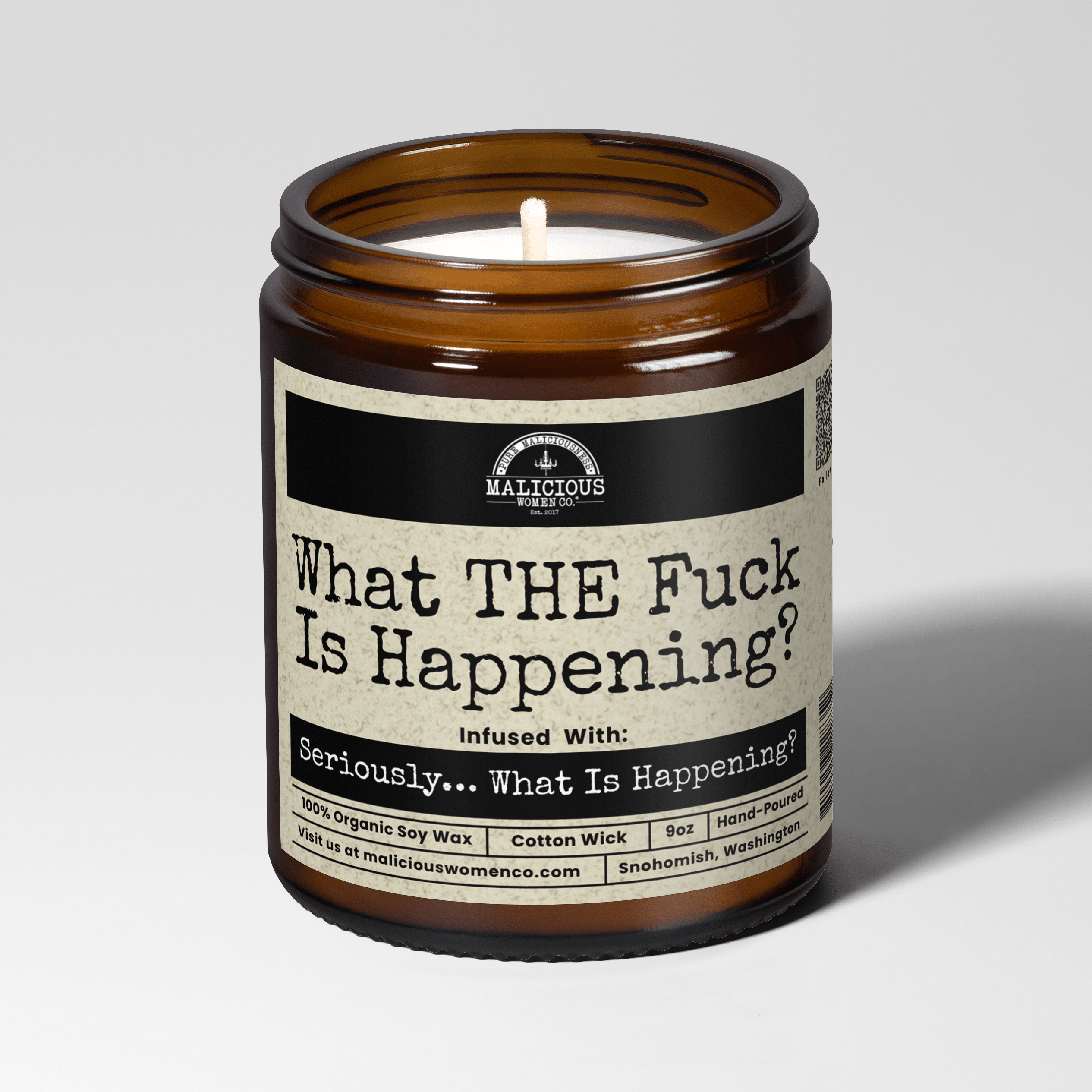 What The F*ck Is Happening | Scent: Sugared Pine | 9oz Family Candle | Malicious Women Co - Malicious Women Co. -Candle