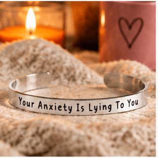 Your Anxiety Is Lying To You - Bangle Bracelet - Malicious Women Co.-Jewelry