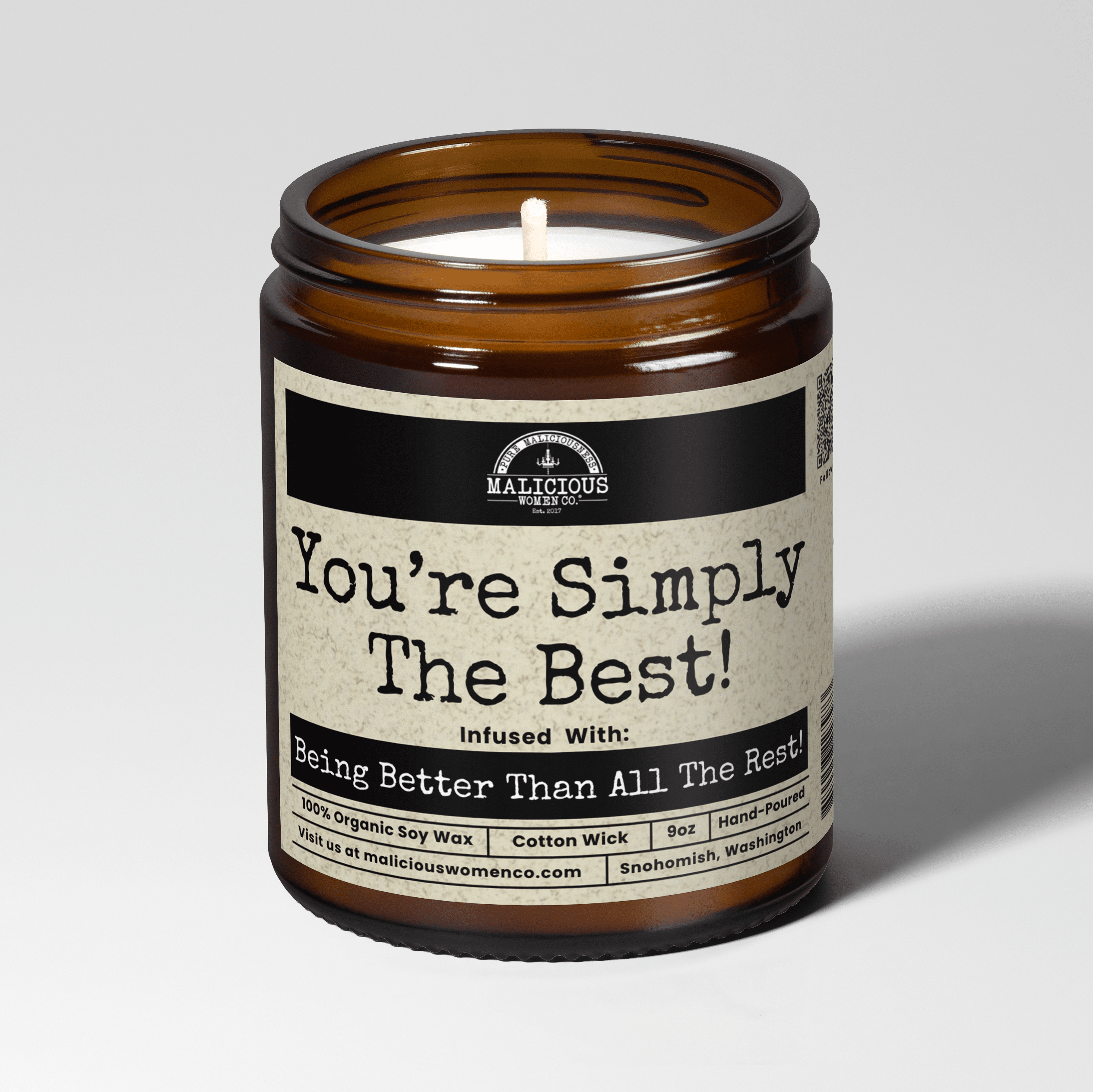 You're Simply The Best! | Scent: Fresh Baked Bread | 9oz Bestie Candle | Malicious Women Co - Malicious Women Co. -Candle