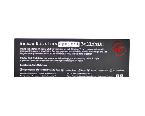 Bitches Against Bullshit - Malicious Matte Liquid Lipstick - Work, Bitch! (Peachy Nude) Makeup Malicious Women Candle Co. 