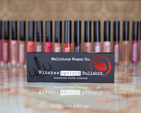 Bitches Against Bullshit - Malicious Matte Liquid Lipstick - Bitch Slap! (Fuchsia) Makeup Malicious Women Candle Co. 