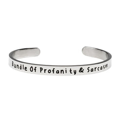 Bundle Of Profanity & Sarcasm - Bangle Bracelet Jewelry Malicious Women Candle Co. 