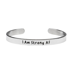 I Am Strong AF - Bangle Bracelet Jewelry Malicious Women Candle Co. 